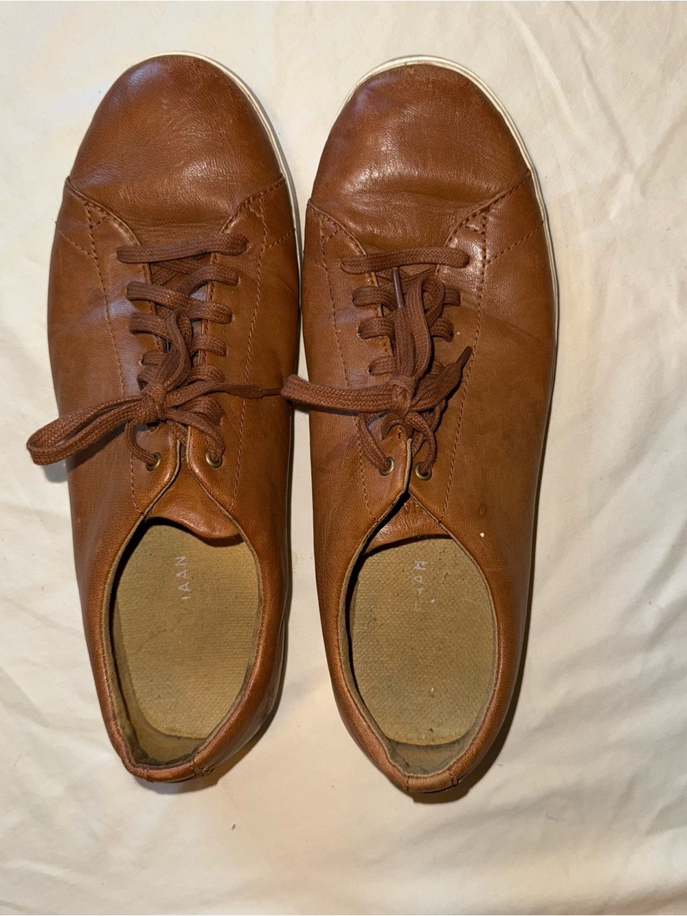 Cole Hann Men's Brown  Leather Lace-Up Sneakers